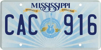 MS license plate CAC916