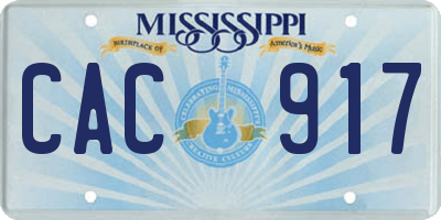 MS license plate CAC917
