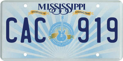 MS license plate CAC919