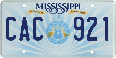 MS license plate CAC921