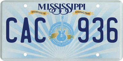 MS license plate CAC936