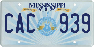 MS license plate CAC939