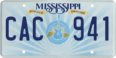 MS license plate CAC941