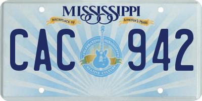 MS license plate CAC942