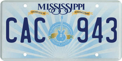MS license plate CAC943