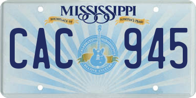 MS license plate CAC945