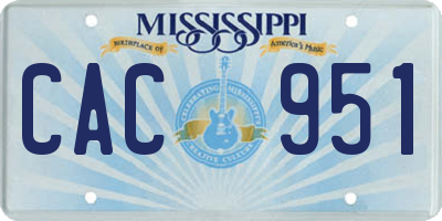 MS license plate CAC951