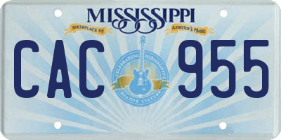 MS license plate CAC955