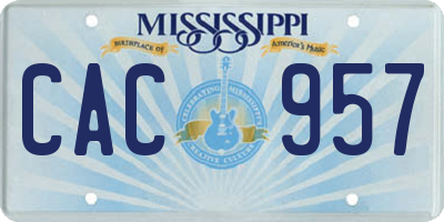 MS license plate CAC957