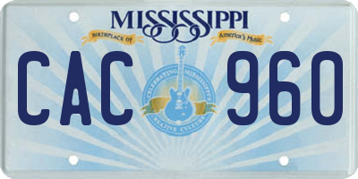 MS license plate CAC960