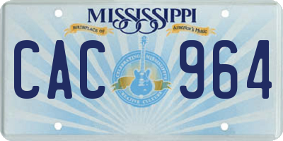 MS license plate CAC964