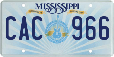 MS license plate CAC966