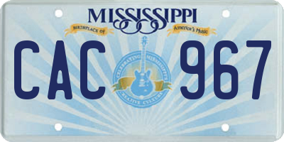 MS license plate CAC967