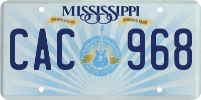 MS license plate CAC968