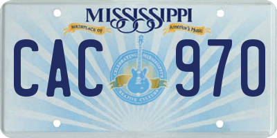 MS license plate CAC970
