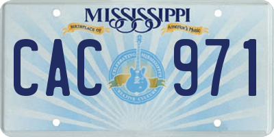 MS license plate CAC971