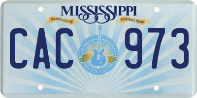 MS license plate CAC973