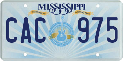 MS license plate CAC975
