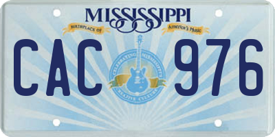 MS license plate CAC976