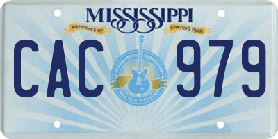 MS license plate CAC979