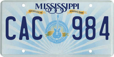MS license plate CAC984