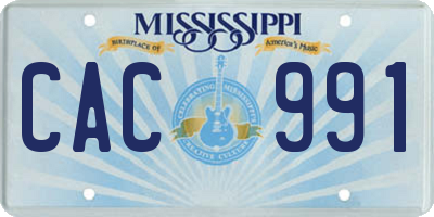 MS license plate CAC991