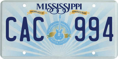 MS license plate CAC994