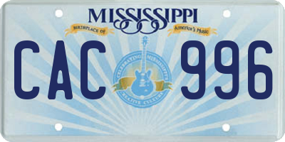 MS license plate CAC996