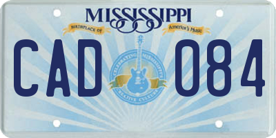MS license plate CAD084
