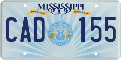MS license plate CAD155