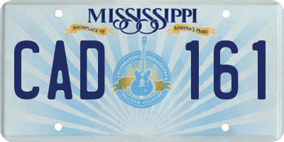 MS license plate CAD161