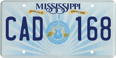 MS license plate CAD168