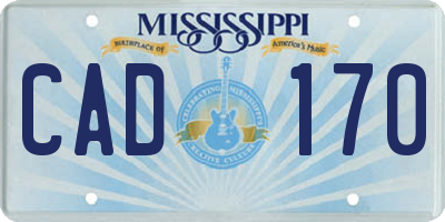 MS license plate CAD170