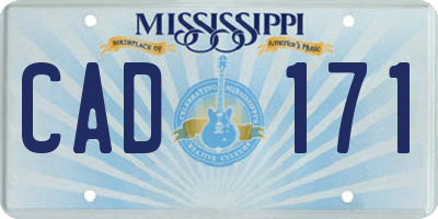 MS license plate CAD171