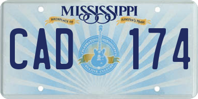 MS license plate CAD174