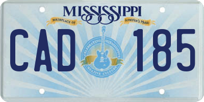 MS license plate CAD185
