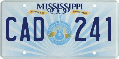 MS license plate CAD241