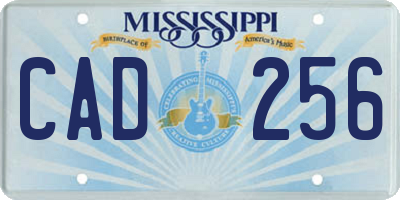 MS license plate CAD256