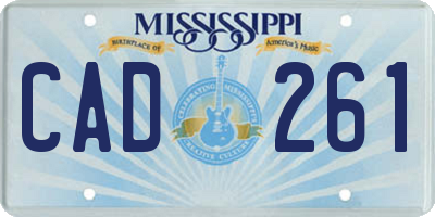 MS license plate CAD261