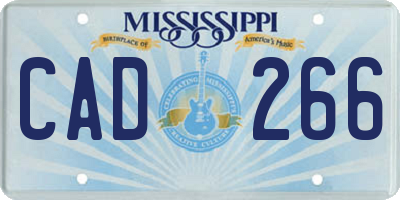 MS license plate CAD266