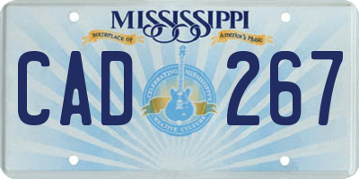 MS license plate CAD267