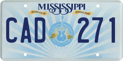 MS license plate CAD271