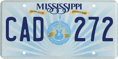 MS license plate CAD272