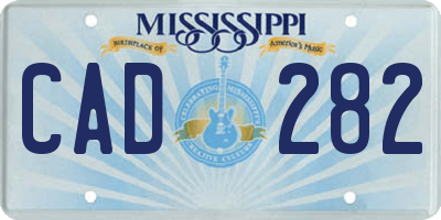 MS license plate CAD282