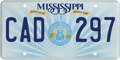 MS license plate CAD297