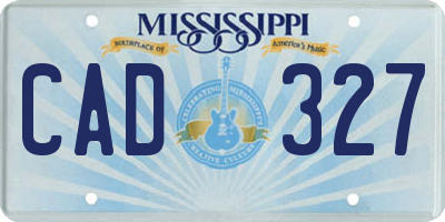 MS license plate CAD327