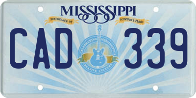 MS license plate CAD339