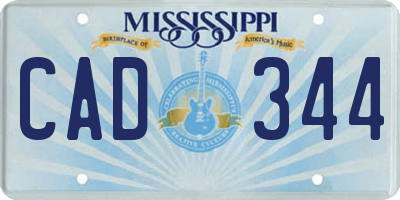 MS license plate CAD344