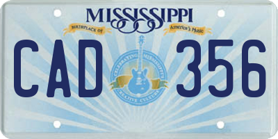 MS license plate CAD356