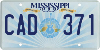 MS license plate CAD371